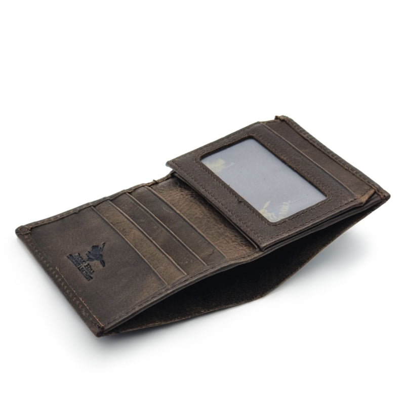 Load image into Gallery viewer, Mens Short Genuine Leather BiFold Wallet