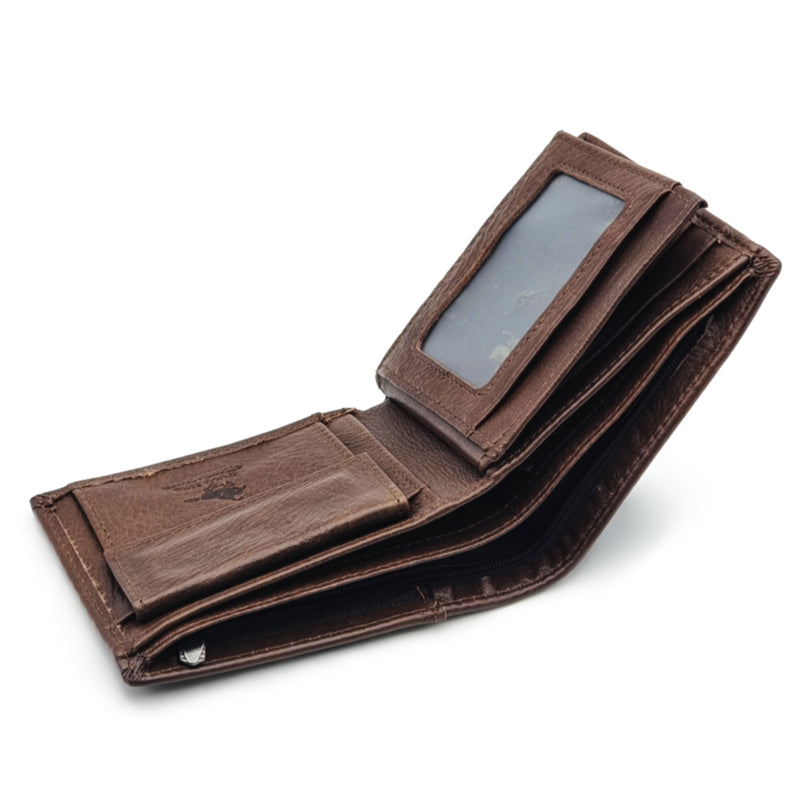 Load image into Gallery viewer, Mens Short Genuine Leather BiFold Wallet