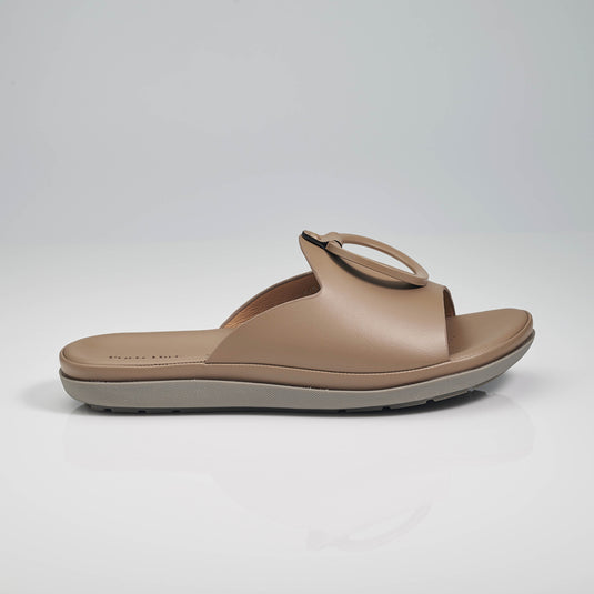 Ladies Single Band Open Toe Slide Sandals