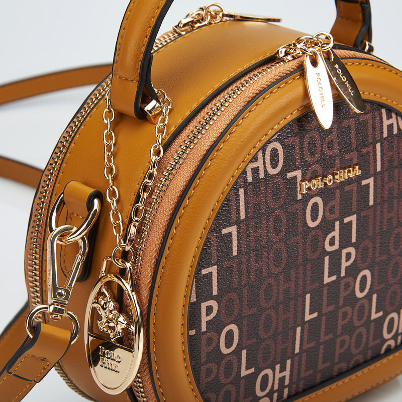 Load image into Gallery viewer, Monogram Semi Circle Crossbody Sling Bag
