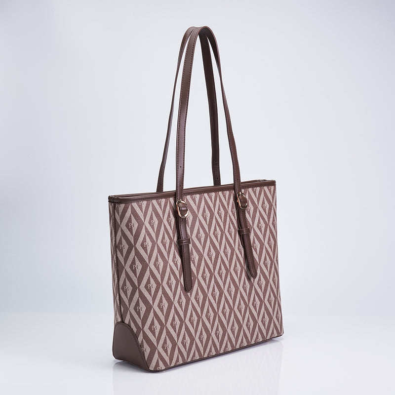 Load image into Gallery viewer, Ladies PHimond Monogram Shoulder Tote Bag
