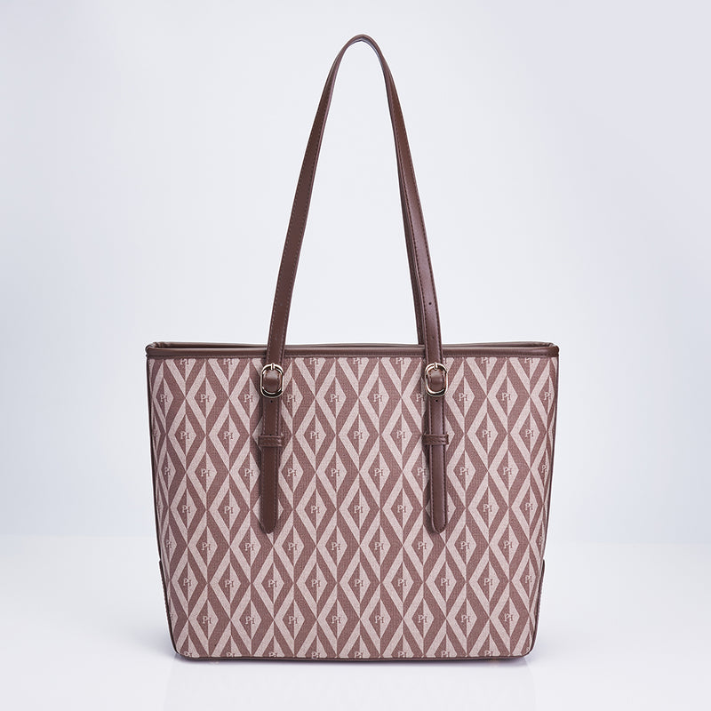 Load image into Gallery viewer, Ladies PHimond Monogram Shoulder Tote Bag
