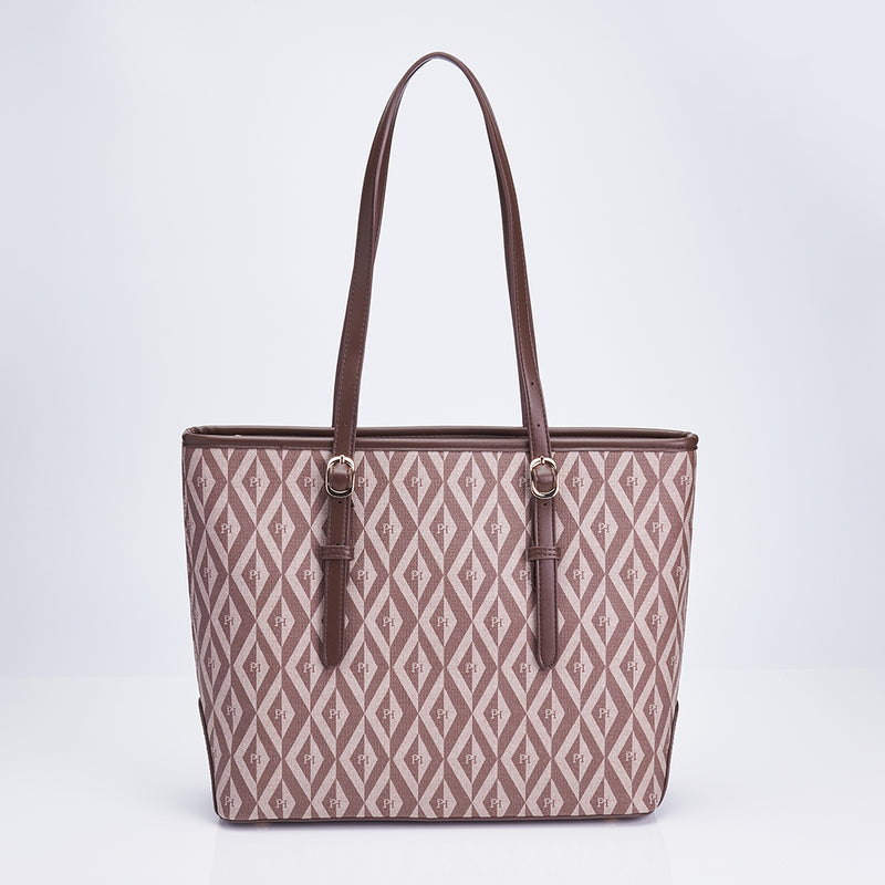 Load image into Gallery viewer, Ladies PHimond Monogram Shoulder Tote Bag
