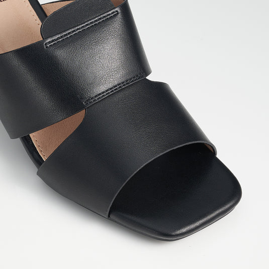 Square Open Toe Slide Heels