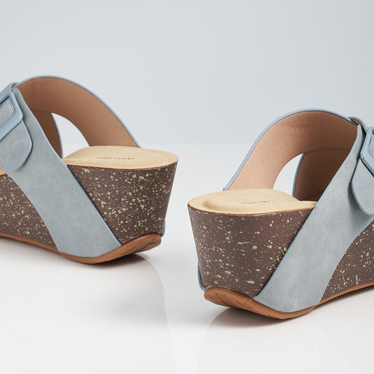 Criss-Cross Band Platform Wedges