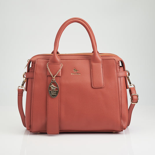 Lopsided Tab Briefcase-Shaped Business Handbag