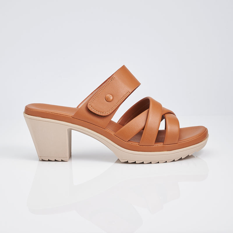 Load image into Gallery viewer, Ladies Slip On Heeled Sandals
