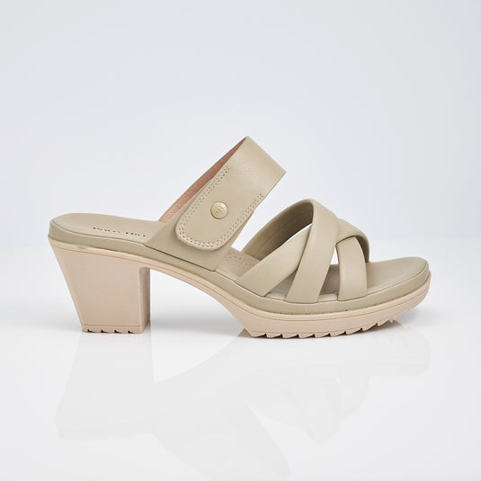 Ladies Slip On Heeled Sandals