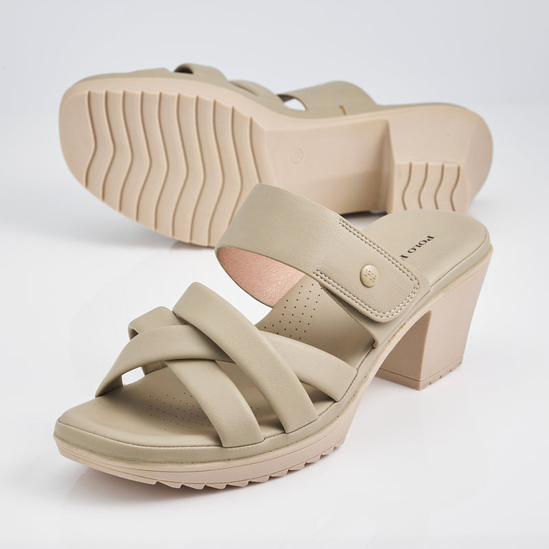 Load image into Gallery viewer, Ladies Slip On Heeled Sandals
