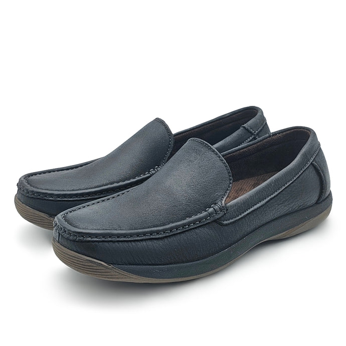 Genuine Leather Slip On Comfort Loafers