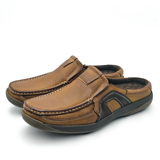 Genuine Leather Slip On Half Shoes