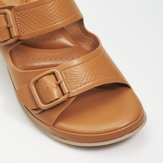 Ladies Two Band Wedges Sandals
