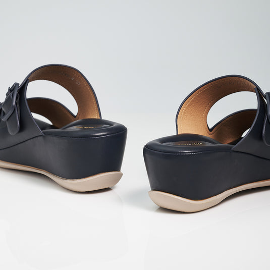 Ladies Two Band Wedges Sandals