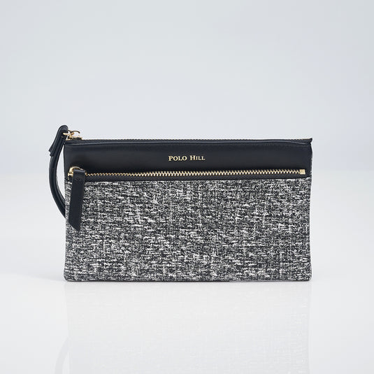 Faux Fabric Handheld Wristlet Bag