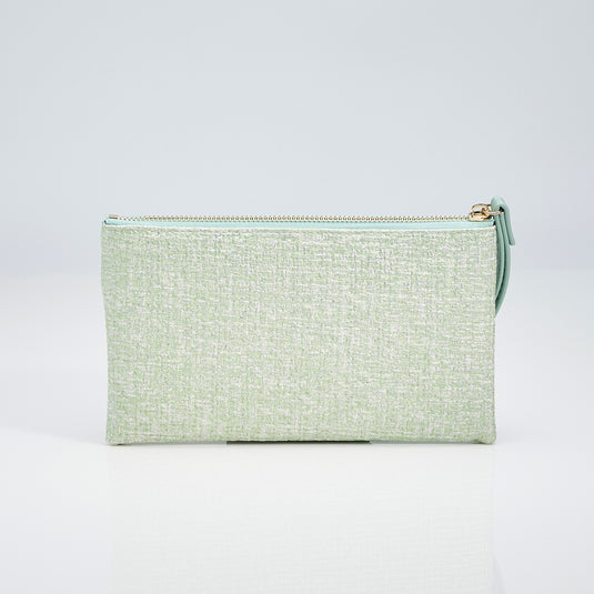 Faux Fabric Handheld Wristlet Bag