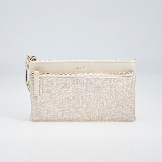 Faux Fabric Handheld Wristlet Bag