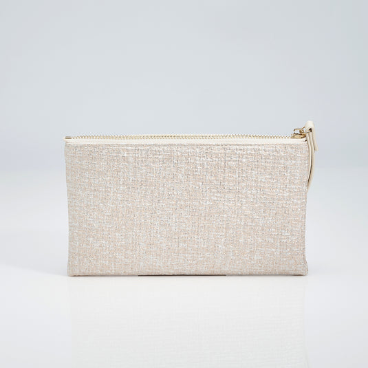 Faux Fabric Handheld Wristlet Bag