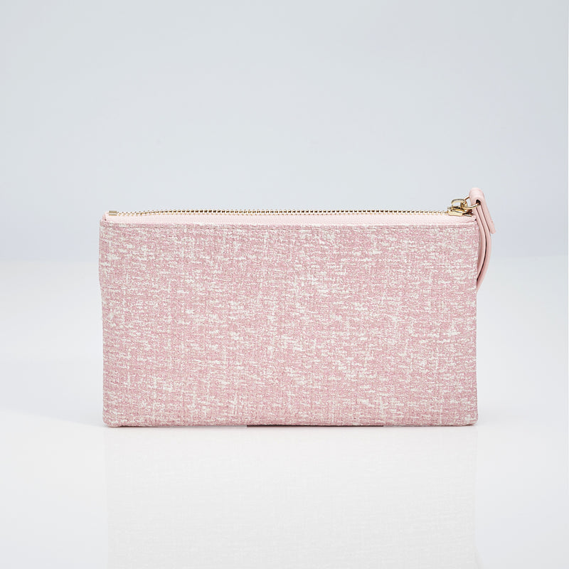 Load image into Gallery viewer, Faux Fabric Handheld Wristlet Bag
