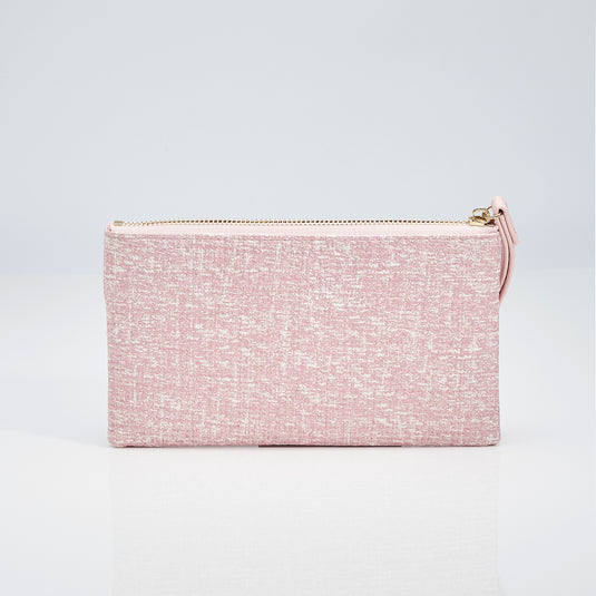 Faux Fabric Handheld Wristlet Bag