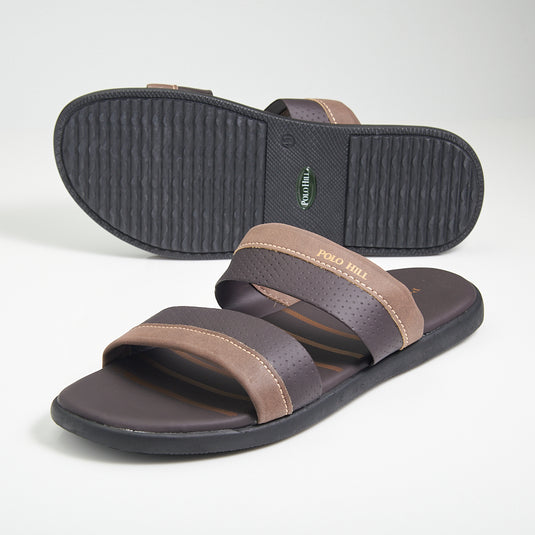 POLO HILL Men Casual Two Band Slide Sandals