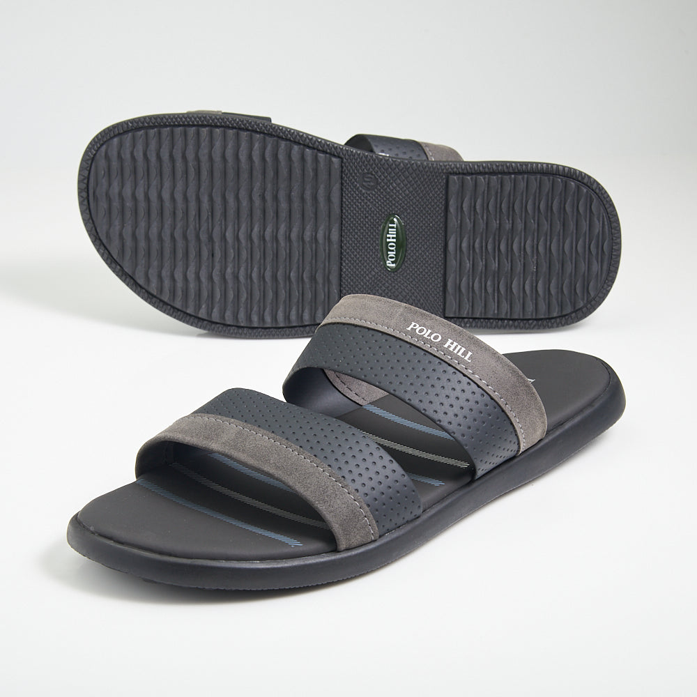 POLO HILL Men Casual Two Band Slide Sandals