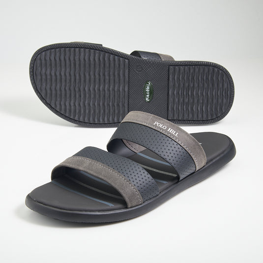 POLO HILL Men Casual Two Band Slide Sandals