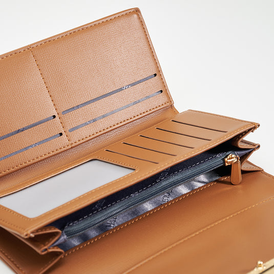 Ladies Tri-Fold Long Wallet