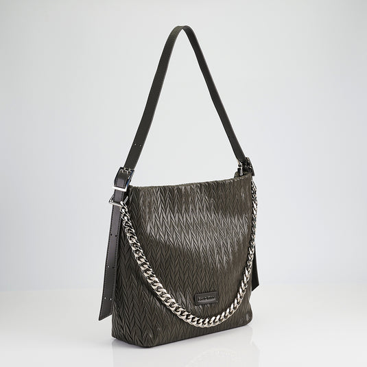 Ladies Leafy Texture Crossbody Shoulder Bag