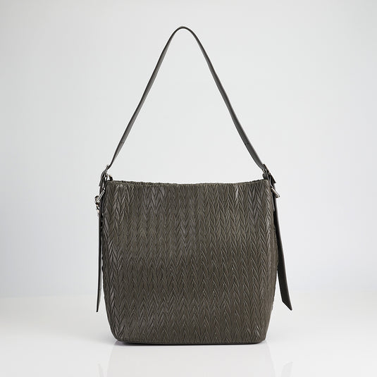 Ladies Leafy Texture Crossbody Shoulder Bag