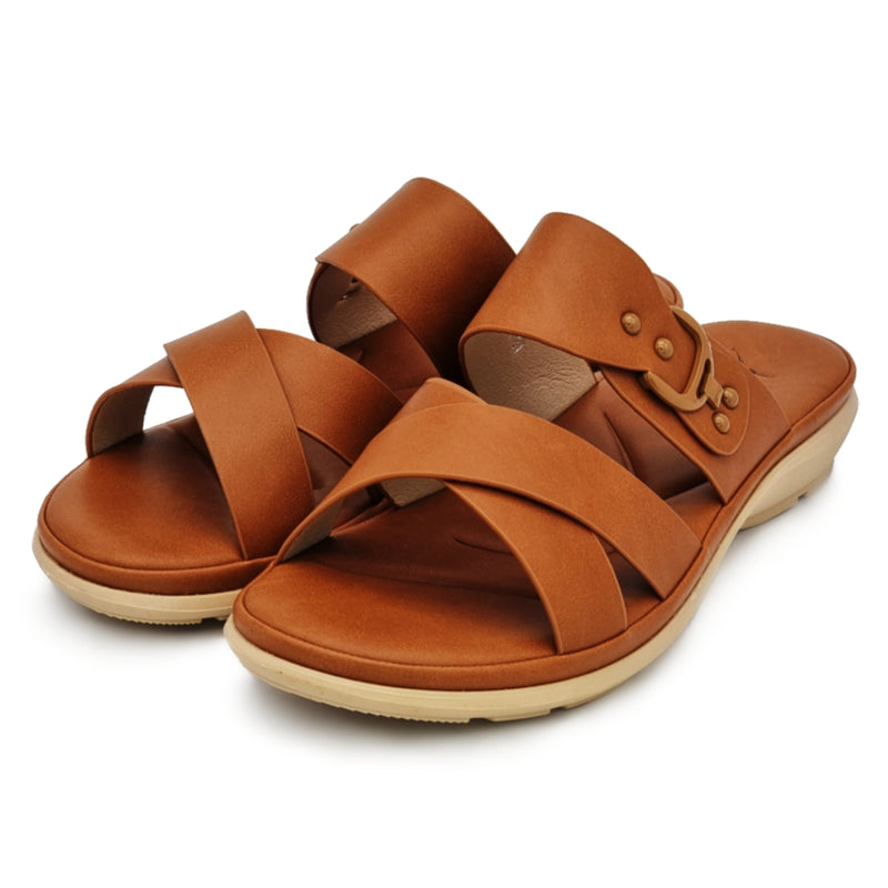 Load image into Gallery viewer, Cross Vamp Slip On Wedge Sandals
