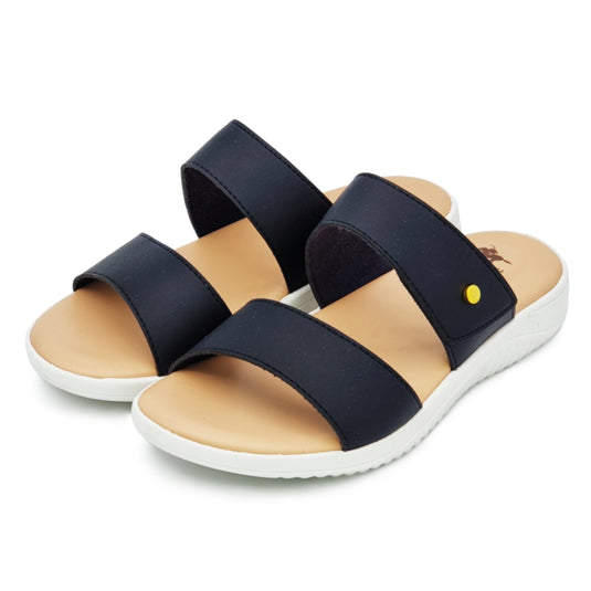 Two Band Slide Wedge Sandals