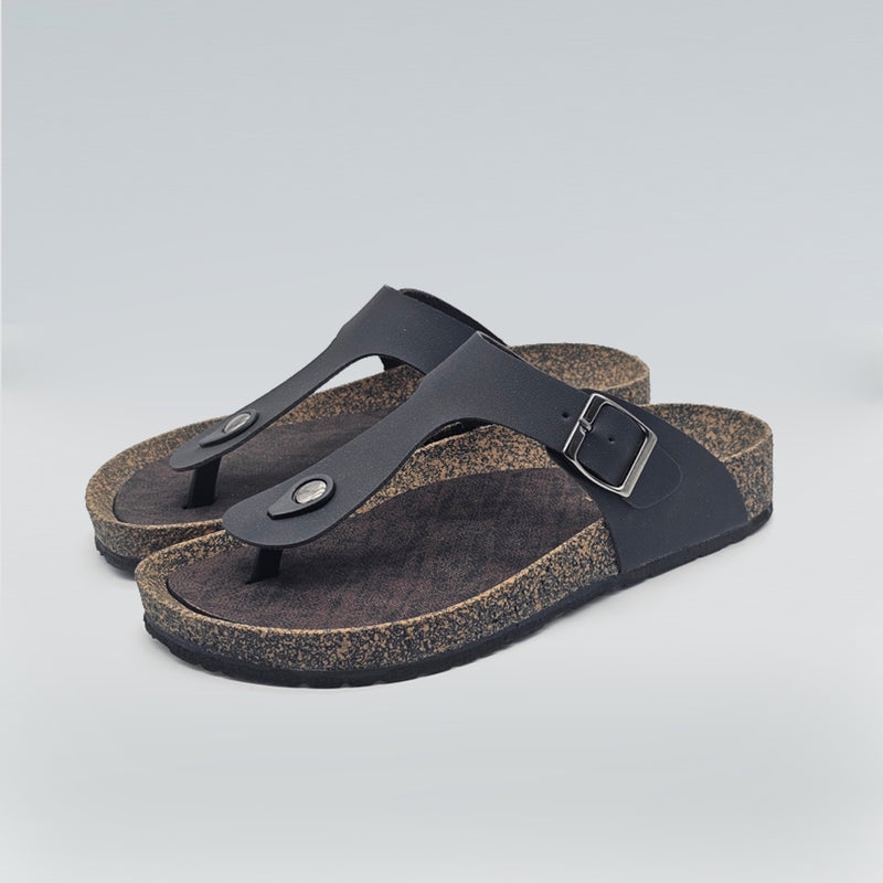 Load image into Gallery viewer, Ladies Toe-Post Cork Sole Sandals
