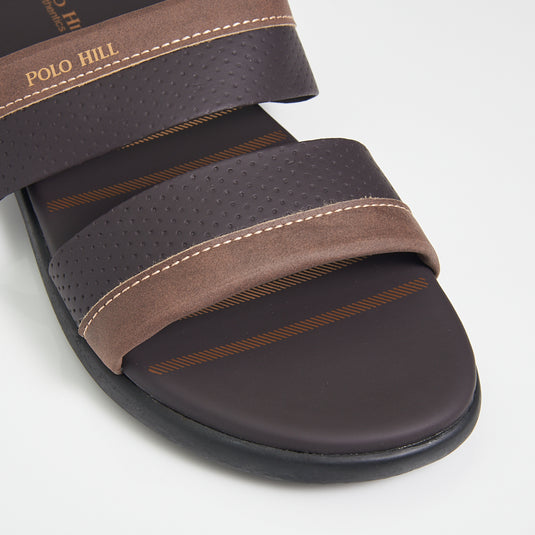 POLO HILL Men Casual Two Band Slide Sandals