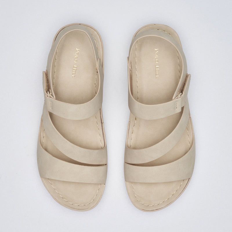 Load image into Gallery viewer, Hook Loop Strap Wedge Sandals
