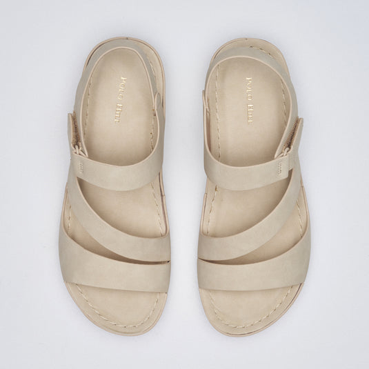 Hook Loop Strap Wedge Sandals