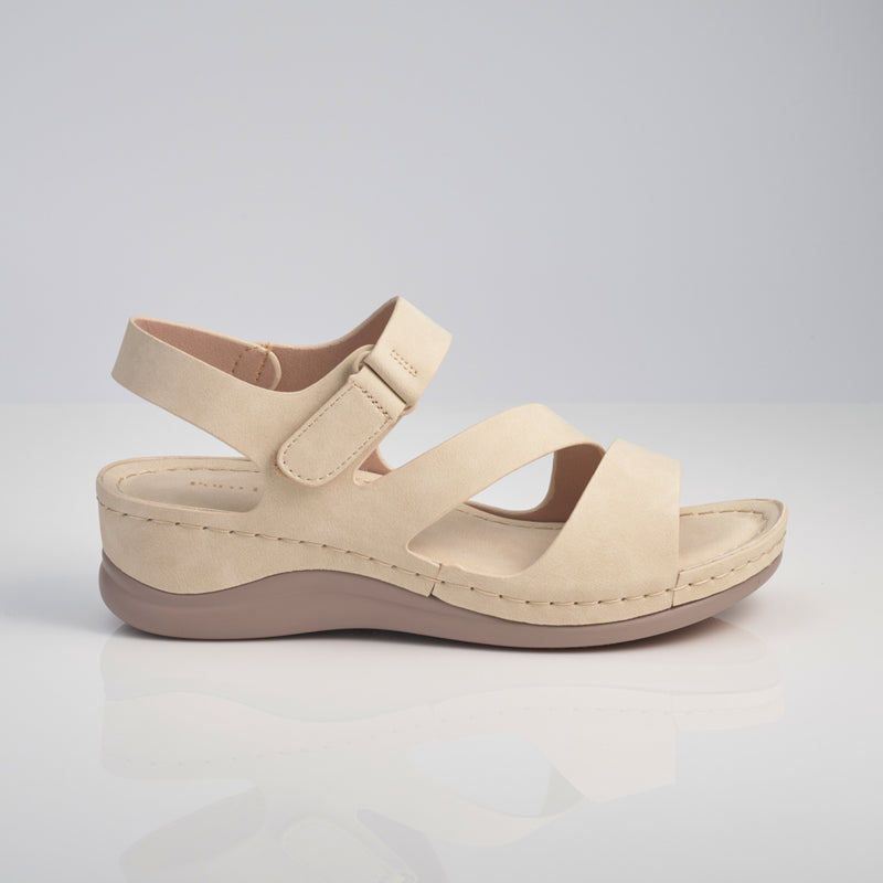 Load image into Gallery viewer, Hook Loop Strap Wedge Sandals
