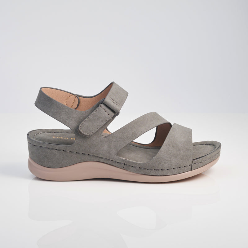 Load image into Gallery viewer, Hook Loop Strap Wedge Sandals
