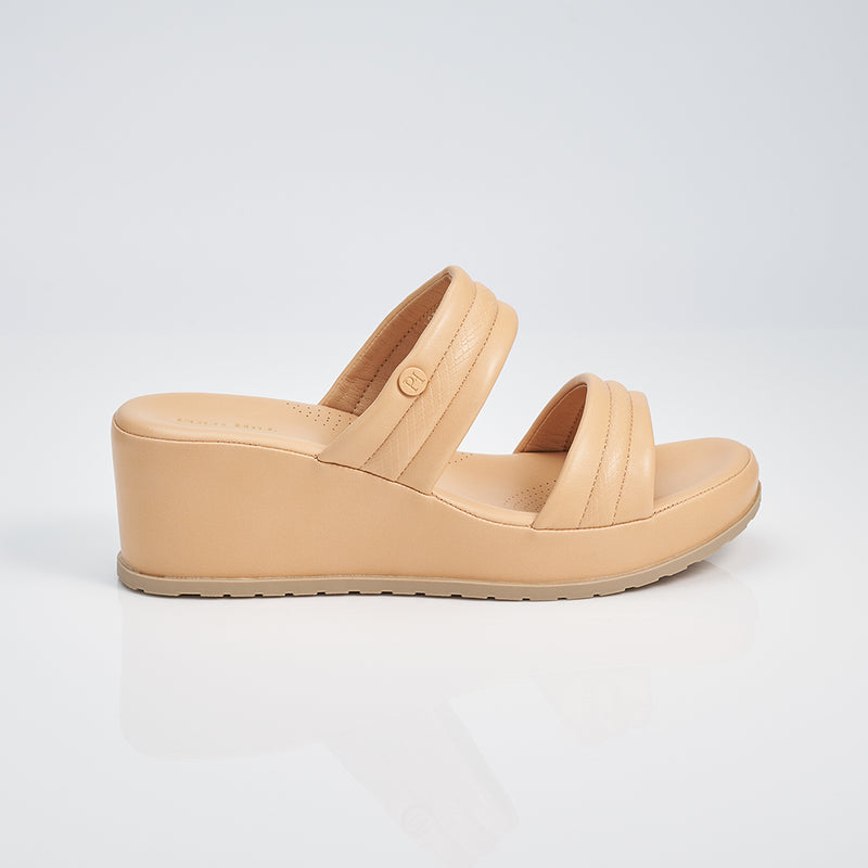 Load image into Gallery viewer, Ladies Two Band Wedges Sandal
