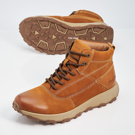 Men Genuine Leather Lace-Ups Boots