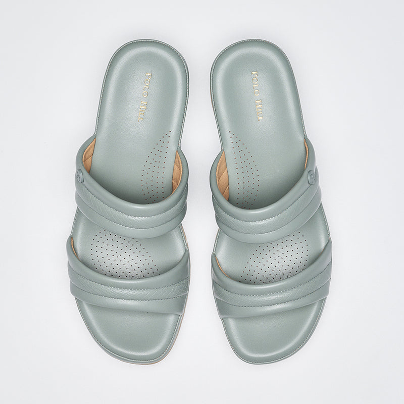 Load image into Gallery viewer, Ladies Two Band Wedges Sandal
