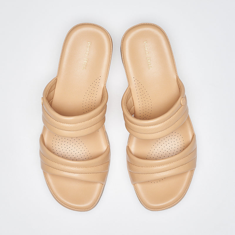 Load image into Gallery viewer, Ladies Two Band Wedges Sandal
