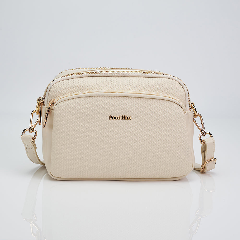 Ladies Casual 3 Zipper Sling Bag