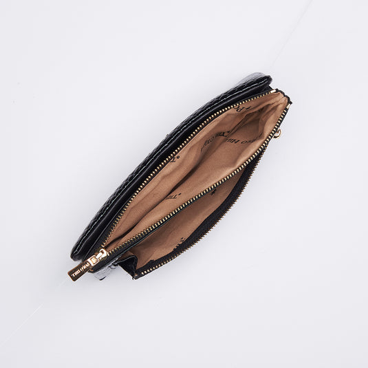 Genuine Leather Long Bi-Fold Purse Wallet