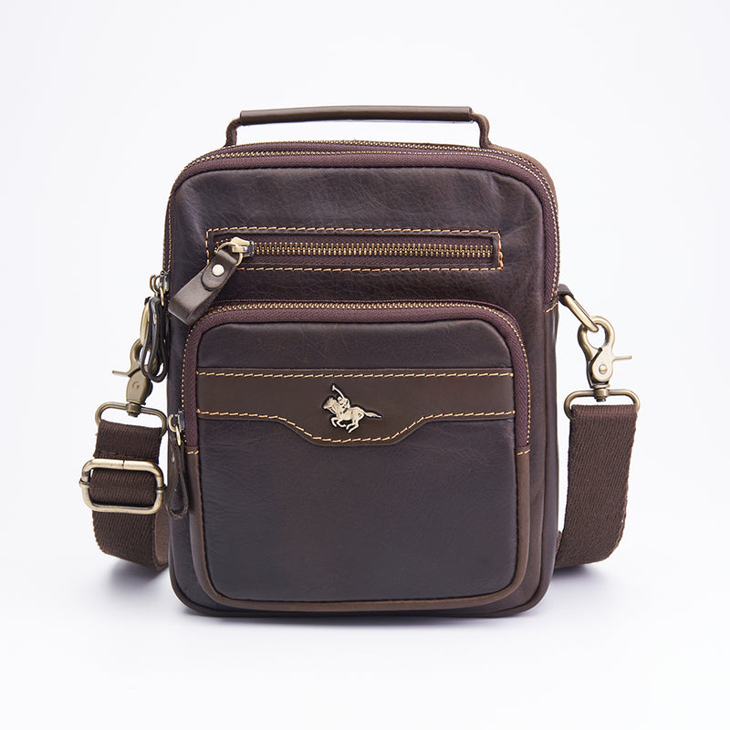 Load image into Gallery viewer, Genuine Leather Crossbody Sling Bag
