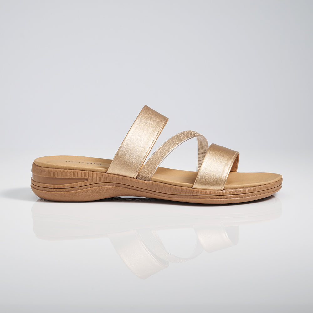 Ladies Three Strap Wedge Sandals
