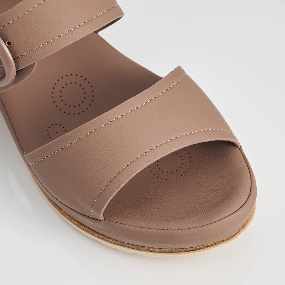 Two Band Mule Wedge Sandals