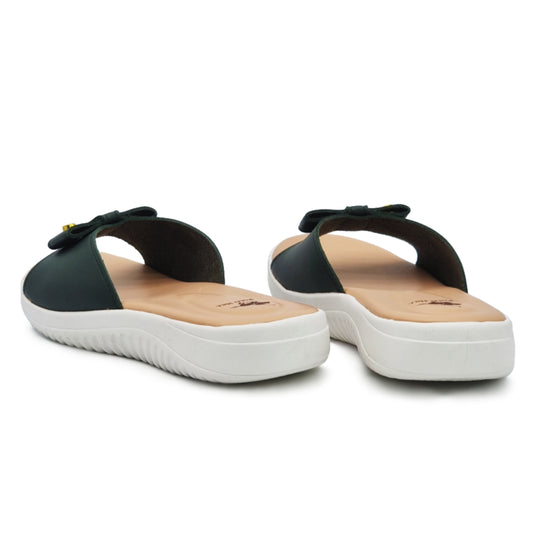 Ribbon Band Slide Wedges Sandals