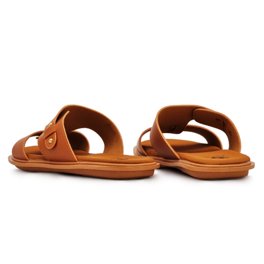 Cut Out Flat Slide Sandals