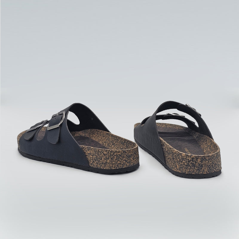 Load image into Gallery viewer, Ladies Two Band Cork Sole Sandals
