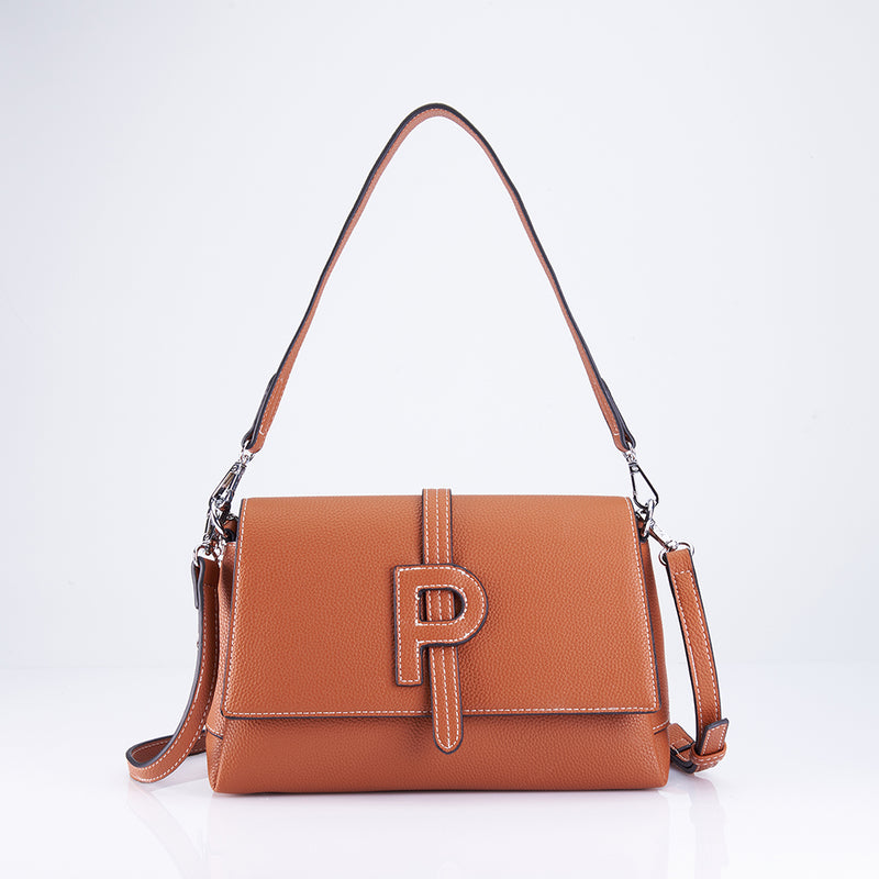 Load image into Gallery viewer, P Flap Satchel Sling Bag
